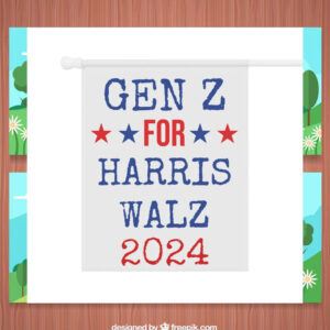 Gen Z For Harris Walz 2024 Political Flag