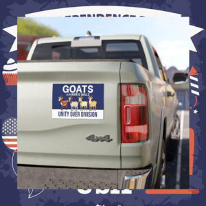 Goats For Harris Walz Unity Over Division Car Magnet