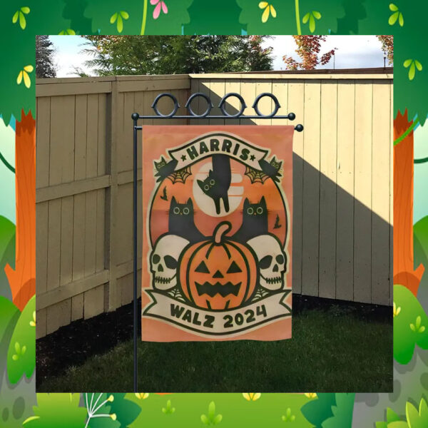 Halloween Harris Walz 2024 Spooky Flag