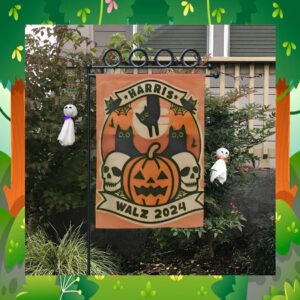 Halloween Harris Walz 2024 Spooky Flag