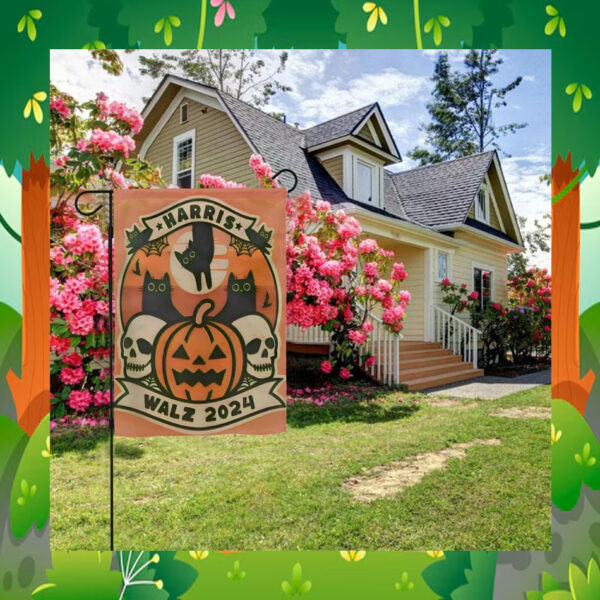Halloween Harris Walz 2024 Spooky Flag