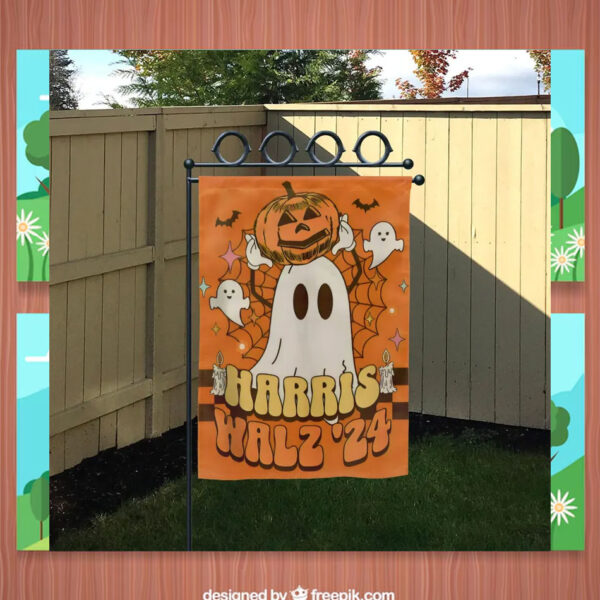Halloween Harris Walz 24 Political Flag