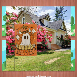 Halloween Harris Walz 24 Political Flag