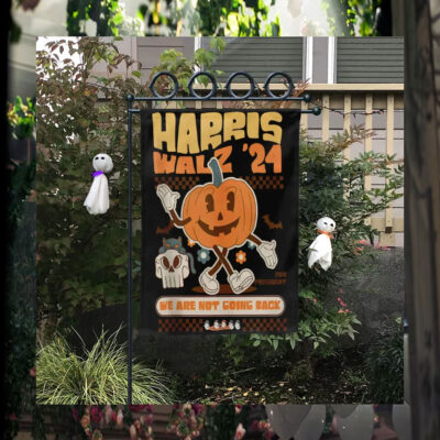 Halloween Harris Walz 24 We Are Not Going Back Flags