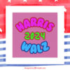 Harris 2024 Walz Political Car Magnet