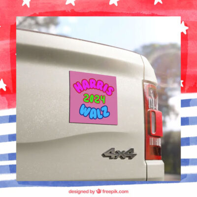 Harris 2024 Walz Political Car Magnet