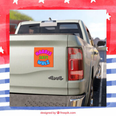 Harris 2024 Walz Political Car Magnet