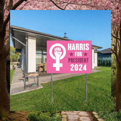Harris For President 2024 Plastic Yard Sign