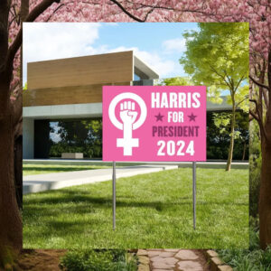 Harris For President 2024 Plastic Yard Sign