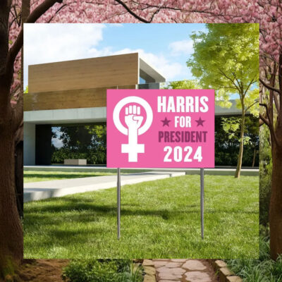 Harris For President 2024 Plastic Yard Sign