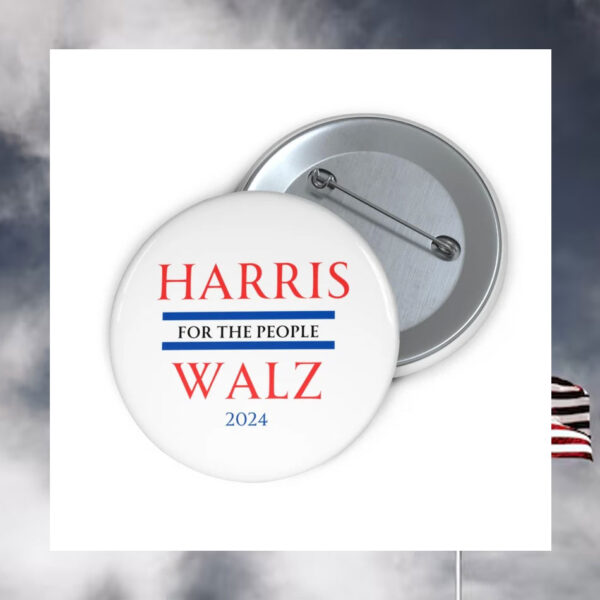 Harris For The People Walz 2024 Button