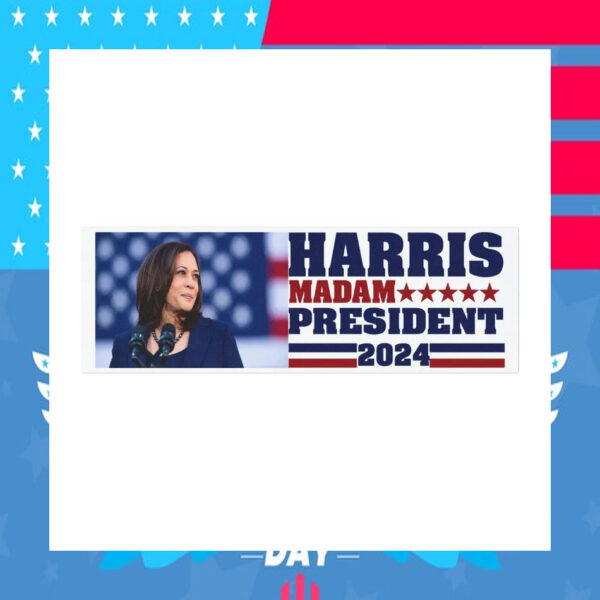 Harris Madam Prersident 2024 Car Magnet
