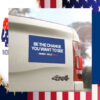 Harris Walz 2024 Be The Change You Want To See Car Magnet
