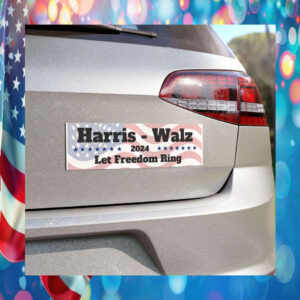 Harris Walz 2024 Let Freedom Ring Car Magnet