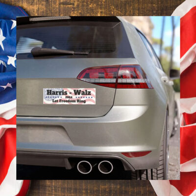 Harris Walz 2024 Let Freedom Ring Car Magnets