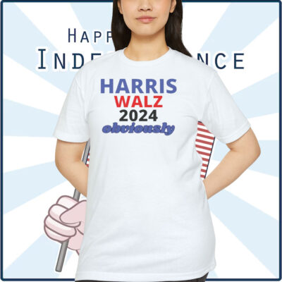 Harris Walz 2024 Obviously T-Shirt