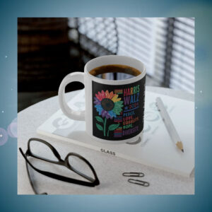 Harris Walz 2024 Peace, Love, Equality, Hope, Diversity Mug