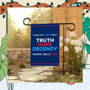 Harris Walz 2024 Stand For What's Right Truth Hope Decency Flag
