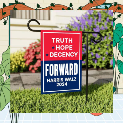 Harris Walz 2024 Truth Hope Decency Forward Flag