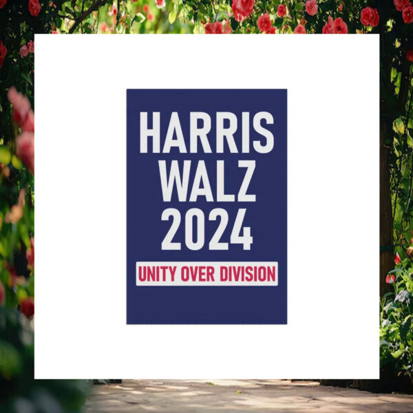 Harris Walz 2024 Unity Over Division Election Flag