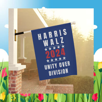 Harris Walz 2024 Unity Over Division Flag