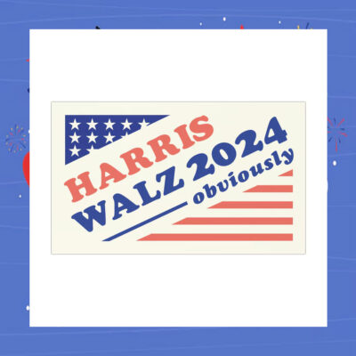 Harris Walz 24 Obviously President Car Magnet