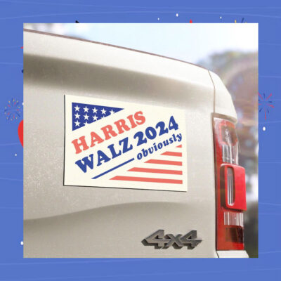 Harris Walz 24 Obviously President Car Magnet