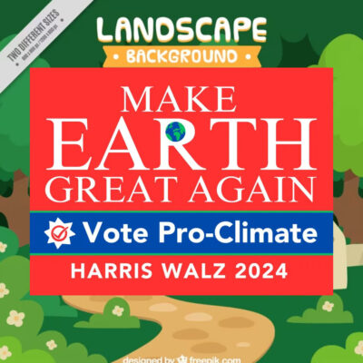 Harris Walz Make Earth Great Again Vote Pro-Climate Yard Sign