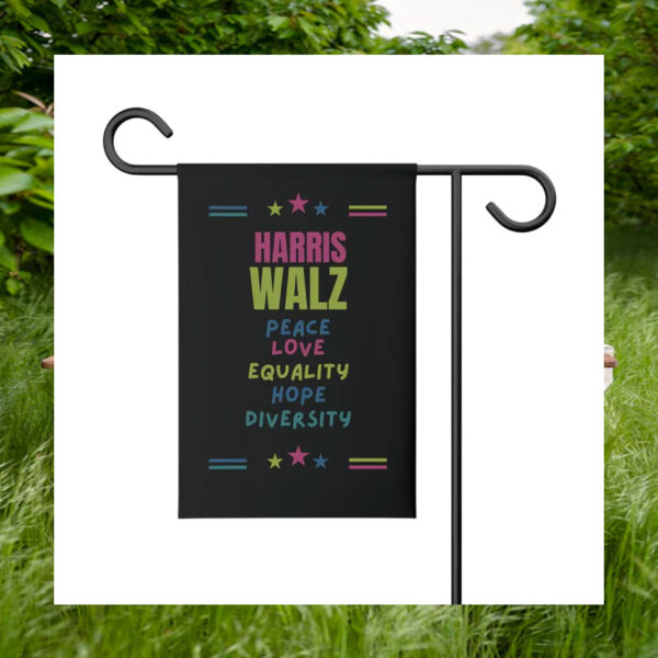 Harris Walz Peace Love Equality Hope Diversity 2024 Flags