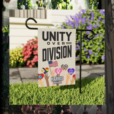 Harris Walz Unity Over Division Garden Flag