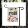 Harris Walz Unity Over Division Garden Flag