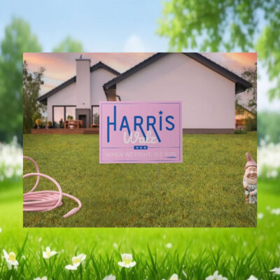 Harris Walz When We Fight, We Win 2024 Political Yard Sign