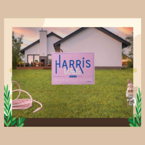 Harris Walz When We Fight, We Win Plastic Yard Sign