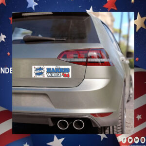 Honk For Harris Walz 24 Car Magnet