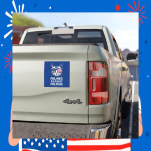 Kamala Harris Felines Against Felons Car Magnet