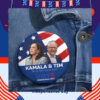 Kamala & Tim We're Not Going Back Vote Harris Walz 2024 Button