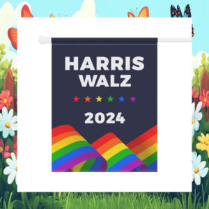 LGBT Vote Harris Walz 2024 Flags