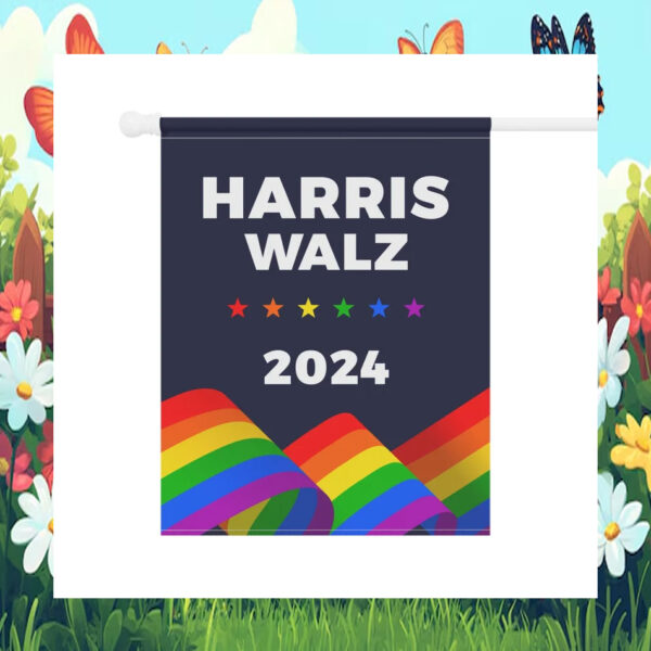 LGBT Vote Harris Walz 2024 Flags