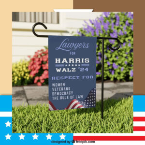 Lawyers For Harris Walz 24 Respect For Women Veterans Democracy The Rule Of Law Flag