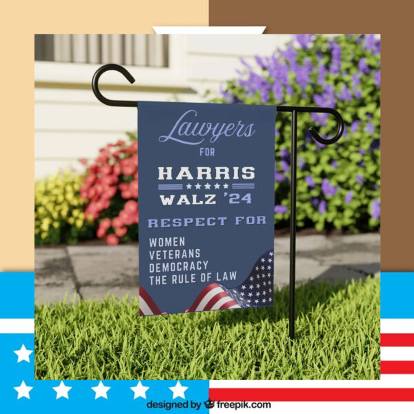 Lawyers For Harris Walz 24 Respect For Women Veterans Democracy The Rule Of Law Flag