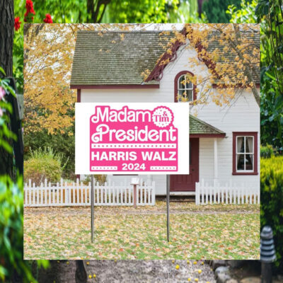 Madam President & Tim Harris Walz 2024 Plastic Yard Sign