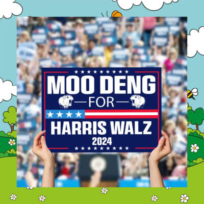 Moo Deng For Harris Walz 24 Yard Signs
