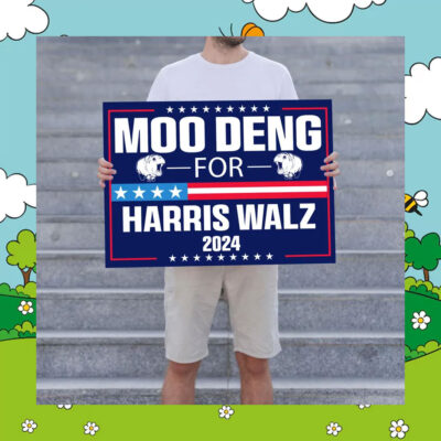 Moo Deng For Harris Walz 24 Yard Signs