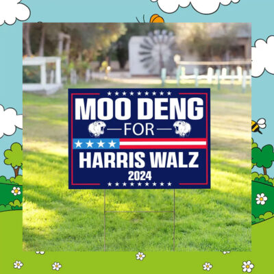 Moo Deng For Harris Walz 24 Yard Signs