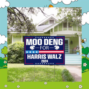 Moo Deng For Harris Walz 24 Yard Signs
