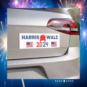 Official Cat Ladies For Harris Walz 24 Car Magnet