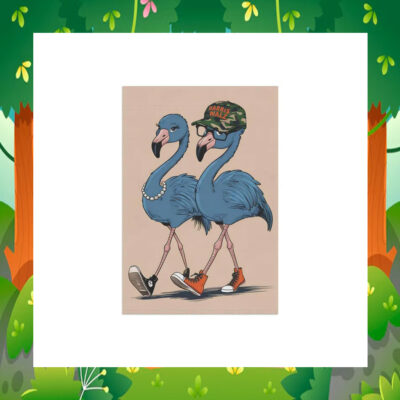 Official Kamala Harris Blue Flamingo Flag