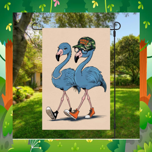 Official Kamala Harris Blue Flamingo Flag