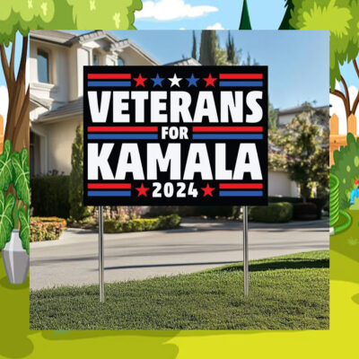 Official Veterans For Harris 2024 Yard Sign