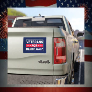 Official Veterans For Harris Walz Car Magnet